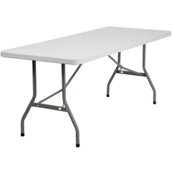 6FT White Plastic Folding Table